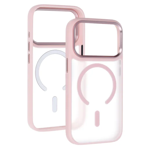  iPhone 18 Pro rózsaszín Liavec Cloudy Case fém kamerakerettel - 2