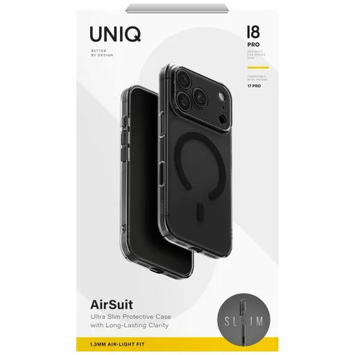 iPhone 18 Pro / 17 Pro čierne puzdro UNIQ Airsuit Magclick s podporou bezdrôtového nabíjania - 6