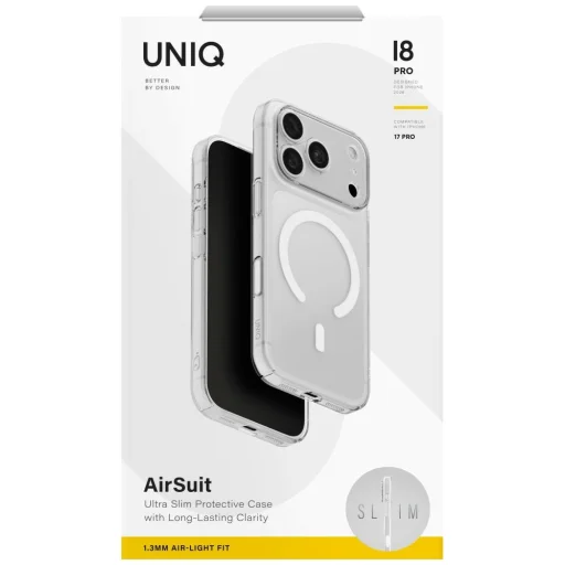 iPhone 18 Pro / 17 Pro priehľadný ochranný kryt UNIQ Airsuit Magclick Charging - 6