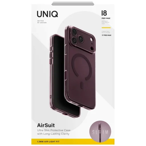 Apple iPhone 18 Pro Max / 17 Pro Max bordový UNIQ Airsuit Magclick Charging pevný zadný kryt - 6