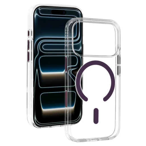 iPhone 18 Pro fialové puzdro Liavec Pure Case s tlačidlom na ovládanie fotoaparátu - 1