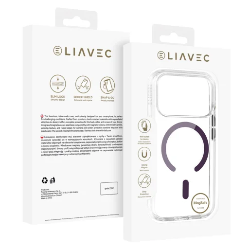 iPhone 18 Pro fialové puzdro Liavec Pure Case s tlačidlom na ovládanie fotoaparátu - 5