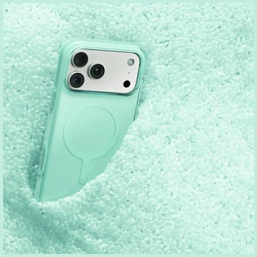 Modrý ochranný kryt UNIQ Clario Magclick Charging pre iPhone 18 Pro / 17 Pro - 6