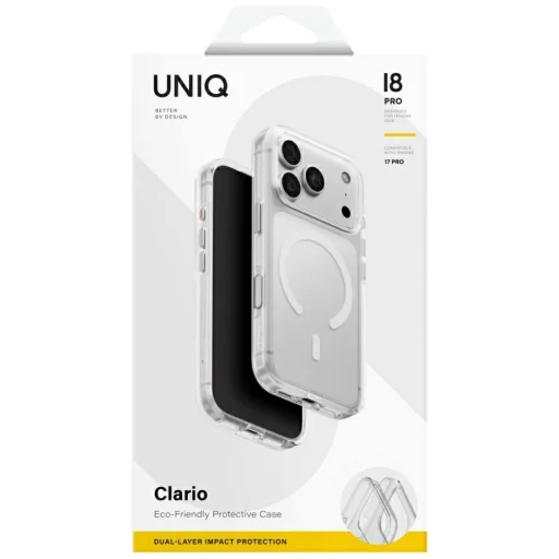 iPhone 18 Pro / 17 Pro UNIQ Clario MagClick Charging priehľadný ochranný kryt - 8