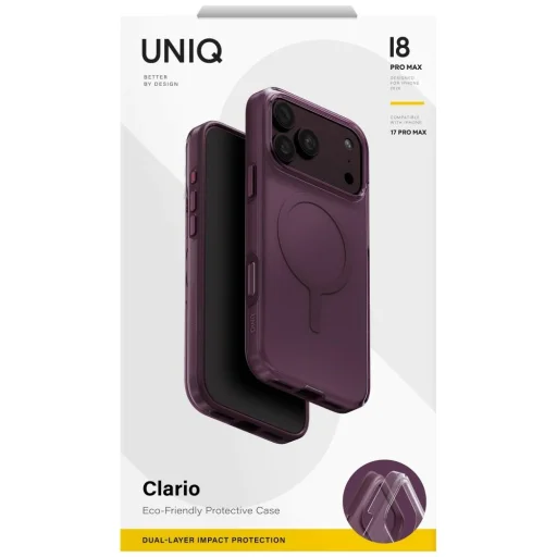 iPhone 18 Pro Max / 17 Pro Max fialové ochranné puzdro UNIQ Clario Magclick Charging - 6