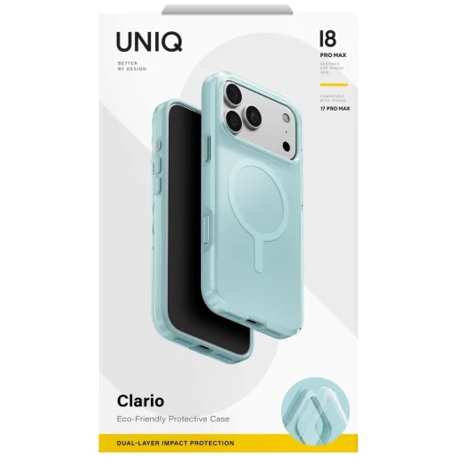 Ochranné puzdro UNIQ Clario Magclick Charging pre Apple iPhone 18 Pro Max / 17 Pro Max, mätovozelené - 6