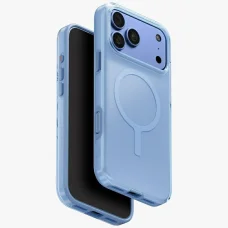 iPhone 18 Pro Max / 17 Pro Max modrý zadný kryt UNIQ Clario Magclick Charging