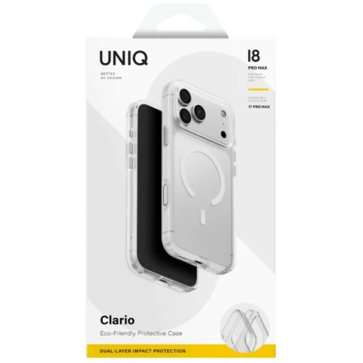 iPhone 18 Pro Max / 17 Pro Max priehľadný ochranný kryt UNIQ Clario Magclick Charging - 6