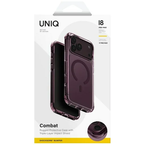 Ochranný kryt UNIQ Combat Magclick Charging pre iPhone 18 Pro Max / 17 Pro Max, burgundský - 10