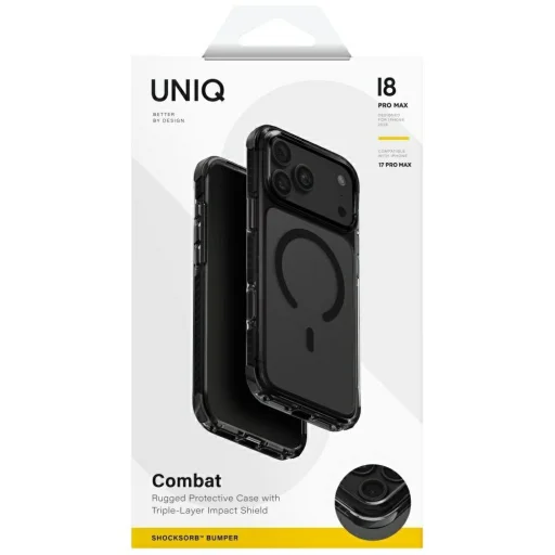 Čierny ochranný kryt UNIQ Combat pre iPhone 18 Pro Max / 17 Pro Max s funkciou Magclick Charging - 6