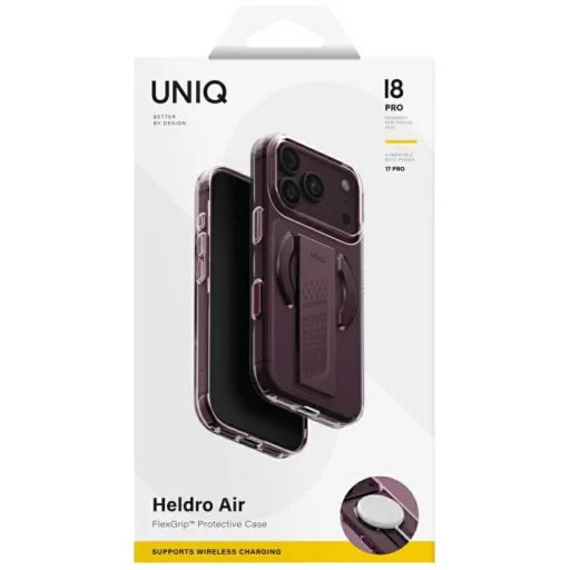 iPhone 18 Pro / 17 Pro burgundský UNIQ Heldro Air MagClick ochranný kryt - 9