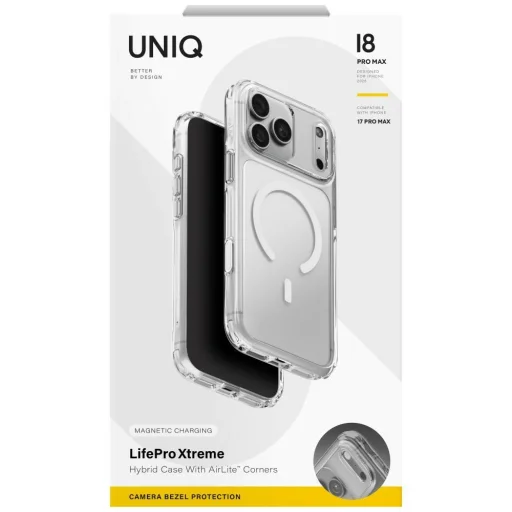 Apple iPhone 18 Pro Max / 17 Pro Max priehľadné puzdro UNIQ LifePro Xtreme MagClick Charging - 7