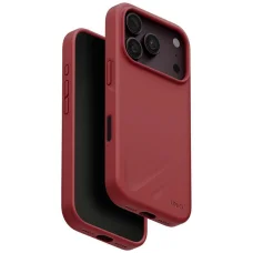 Modré puzdro UNIQ Lino pre iPhone 18 Pro / 17 Pro, kompatibilné s MagClick