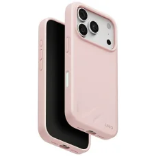 iPhone 18 Pro / 17 Pro svetloružové puzdro UNIQ Lino s podporou nabíjania MagClick