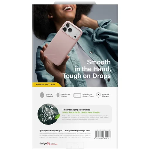  iPhone 18 Pro / 17 Pro szürke UNIQ Lino Magclick Charging tok - 6