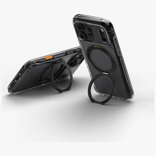 iPhone 18 Pro / 17 Pro Čierne puzdro UNIQ Swivix s 360-stupňovo otočným stojanom - 6