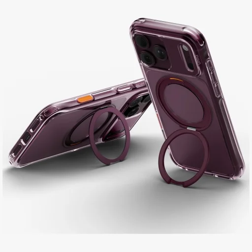 iPhone 18 Pro Max / 17 Pro Max bordové puzdro UNIQ Swivix otočné o 360° so stojanom - 6