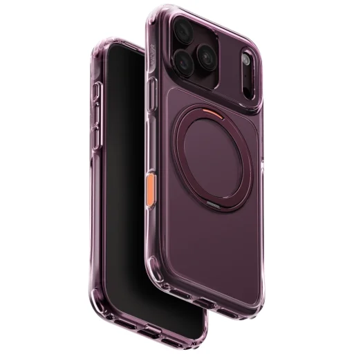 iPhone 18 Pro Max / 17 Pro Max bordové puzdro UNIQ Swivix otočné o 360° so stojanom - 1