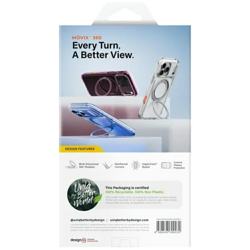iPhone 18 Pro Max / 17 Pro Max Modré UNIQ Swivix puzdro s 360° otočným stojanom - 9