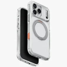 iPhone 18 Pro Max / 17 Pro Max UNIQ Swivix priehľadný kryt so stojanom otočným o 360 stupňov