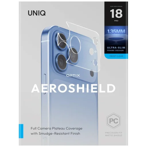 Priehľadná ochrana kamerového modulu UNIQ Optix Aeroshield pre iPhone 18 Pro - 7
