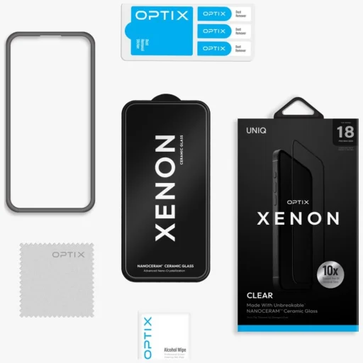 iPhone 18 Pro Max UNIQ Optix Xenon Nanoceram keramické ochranné sklo - 5