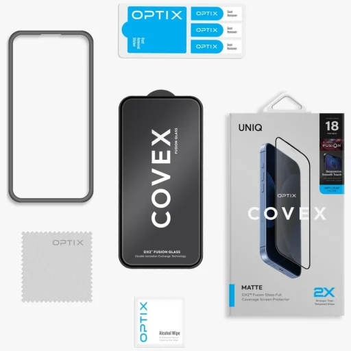 iPhone 18 Pro Max UNIQ Optix Covex Matte DX2 tvrdené ochranné sklo na displej - 5
