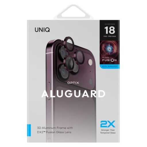 iPhone 18 Pro / iPhone 18 Pro Max bordové ochranné sklo na šošovky fotoaparátu UNIQ Optix AluGuard DX2 - 5