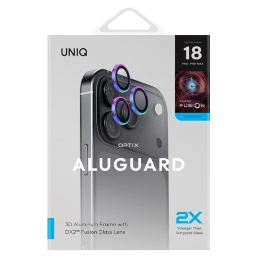 iPhone 18 Pro / iPhone 18 Pro Max irizujúce UNIQ Optix AluGuard DX2 ochranné sklo na šošovku fotoaparátu - 5