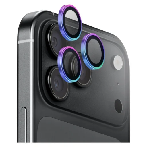 iPhone 18 Pro / iPhone 18 Pro Max irizujúce UNIQ Optix AluGuard DX2 ochranné sklo na šošovku fotoaparátu - 1