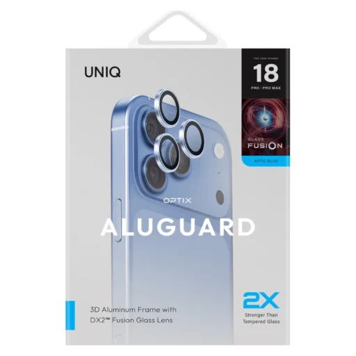 iPhone 18 Pro / iPhone 18 Pro Max modrá UNIQ Optix AluGuard DX2 ochrana šošoviek fotoaparátu - 5