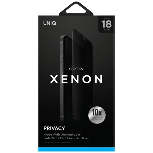 iPhone 18 Pro UNIQ Optix Xenon Nanoceram privacy tvrdené sklo - 7