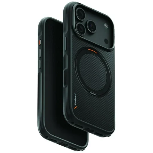 Apple iPhone 18 Pro / iPhone 17 Pro čierne puzdro UNIQ Keva Mov s nabíjaním Magclick - 1