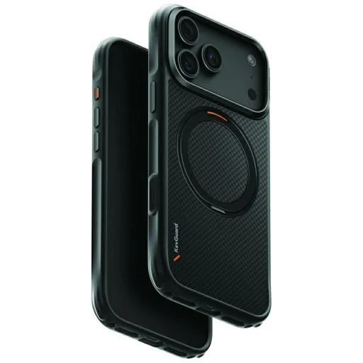 iPhone 18 Pro Max / 17 Pro Max čierne puzdro UNIQ Keva Mov MagClick Charging - 1