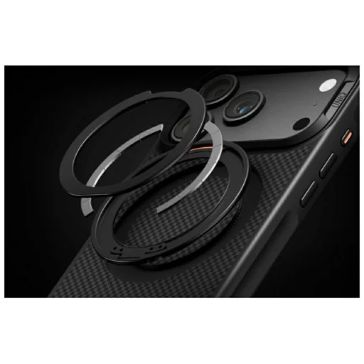 iPhone 18 Pro Max / 17 Pro Max čierne puzdro UNIQ Keva Mov MagClick Charging - 8