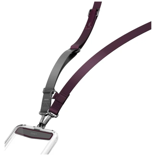UNIQ Vista Flex 2-in-1 univerzálny remienok na telefón, bordovo-sivý - 4