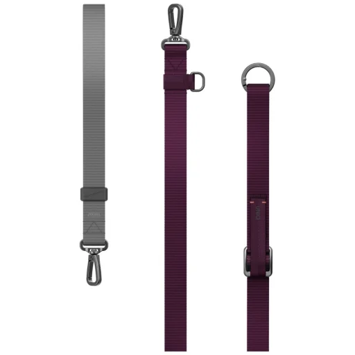 UNIQ Vista Flex 2-in-1 univerzálny remienok na telefón, bordovo-sivý - 3
