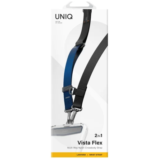 UNIQ Vista Flex 2-in-1 univerzálny remienok na telefón, čierno-modrý - 6