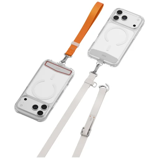 UNIQ Vista Flex 2-in-1 univerzálne pútko na telefón, sivo-oranžové - 5