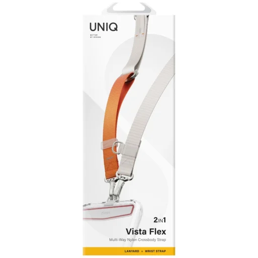 UNIQ Vista Flex 2-in-1 univerzálne pútko na telefón, sivo-oranžové - 6