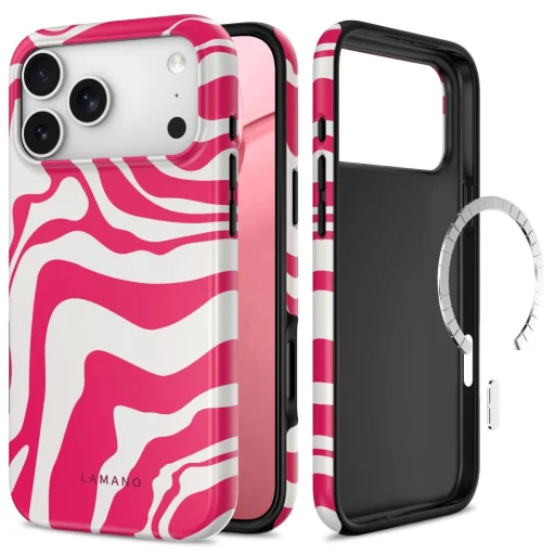 Apple iPhone 17 Pro / 18 Pro Tech-Protect Lamano MagSafe puzdro, Flamingo Bloom - 1