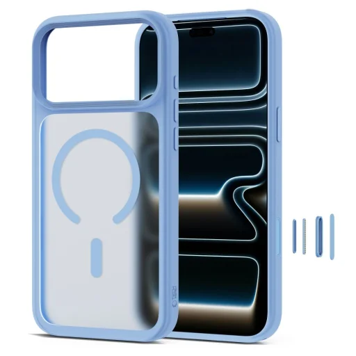 Apple iPhone 17 Pro / 18 Pro matné svetlomodré puzdro Tech-Protect Magmat MagSafe CC - 2