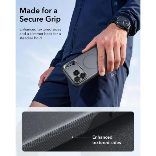  Apple iPhone 17 Pro Max / 18 Pro Max szürke ESR Cyber Tough Kickstand MagSafe ütésálló tok - 6