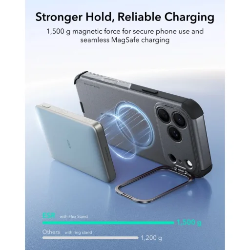  Apple iPhone 17 Pro Max / 18 Pro Max szürke ESR Cyber Tough Kickstand MagSafe ütésálló tok - 7