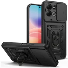 Xiaomi Redmi 17 4G / 5G čierne Tech-Protect CamShield Pro nárazuvzdorné puzdro s prsteňom a ochranou fotoaparátu