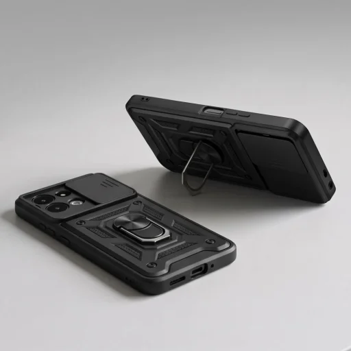 Xiaomi Redmi 17 4G / 5G čierne Tech-Protect CamShield Pro nárazuvzdorné puzdro s prsteňom a ochranou fotoaparátu - 7