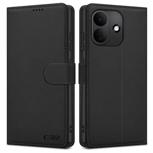 Xiaomi Redmi Note 17 Pro 5G matné čierne peňaženkové puzdro Tech-Protect Wallet - 1