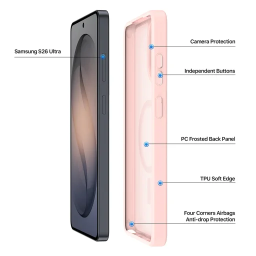 Samsung Galaxy S26 Ultra oranžový zadný kryt Dux Ducis Yind MagSafe - 5