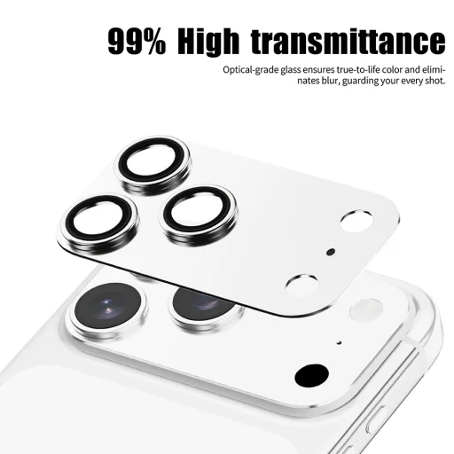 Apple iPhone 18 Pro Strieborné Lito Crown Halo AR + AF ochranné sklo na šošovku fotoaparátu - 4