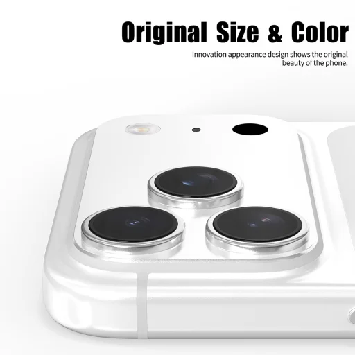 Apple iPhone 18 Pro Strieborné Lito Crown Halo AR + AF ochranné sklo na šošovku fotoaparátu - 5